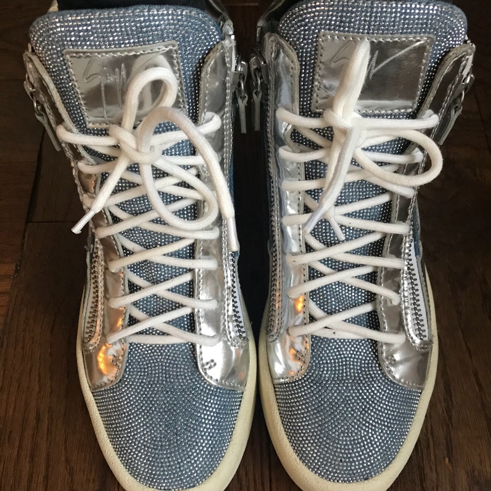 ‼️Rare‼️Giuseppe 💎crystal high tops - Picture 3 of 8